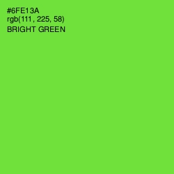 #6FE13A - Bright Green Color Image